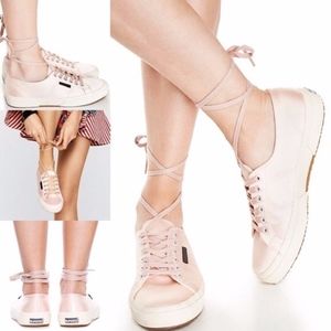 Superga Man Repeller Pink Satin Sneakers